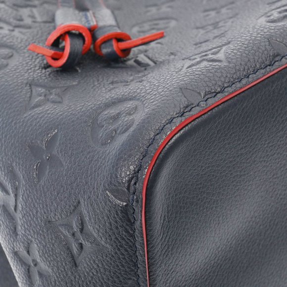 LOUIS VUITTON Monogram Empreinte Neo Noe Marine Rouge M45306 Women's Leather ... - Picture 5 of 12